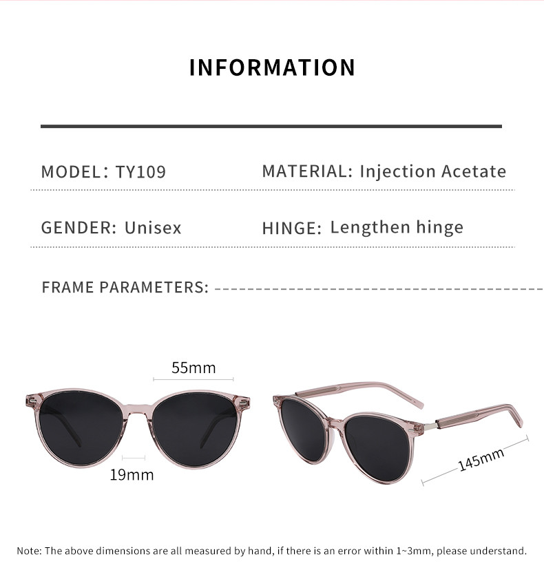 Рамка ацетата вокруг читая OEM предохранения от солнечных очков УЛЬТРАФИОЛЕТОВОГО с шарниром весны