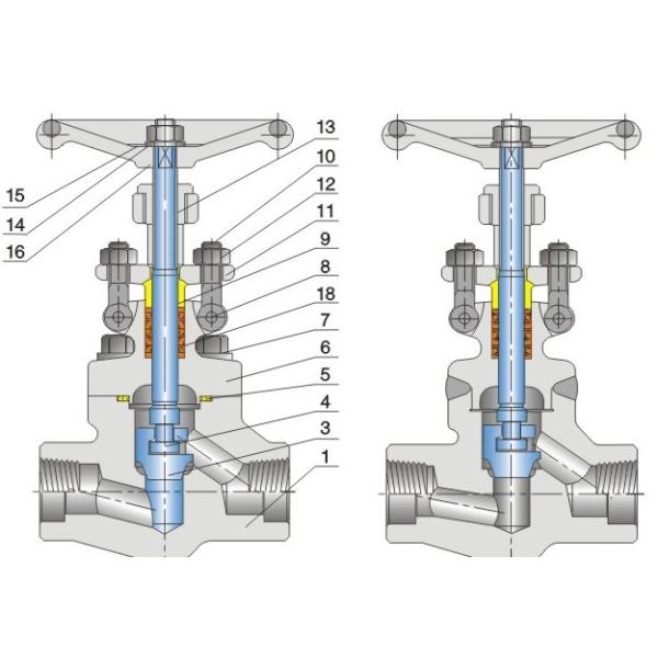 1.5 Inch Industrial Forged Steel Globe Valve Class 800  A105N J11H NPT Threaded Ends