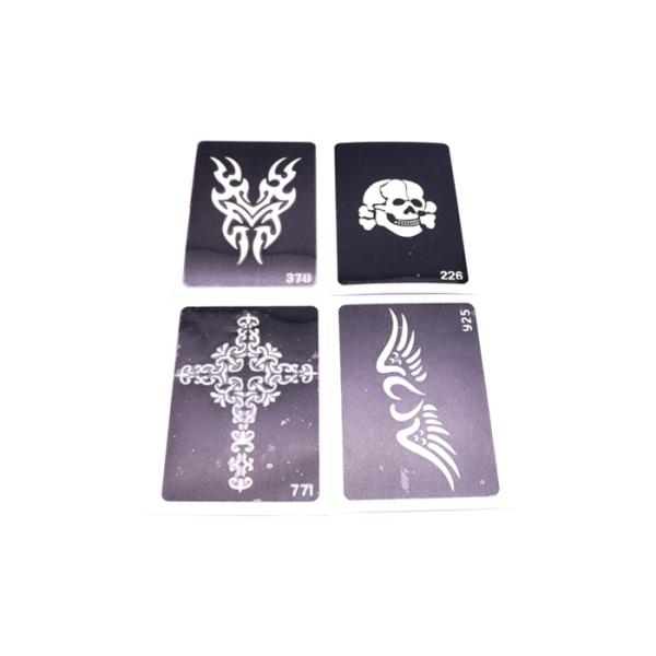 Black Color Temporary Tattoo Template With 108 Patterns Content