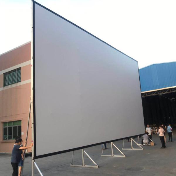 Portable Outdoor Projector Screen with Front and Rear Projection 150-300 Inch Sizes
