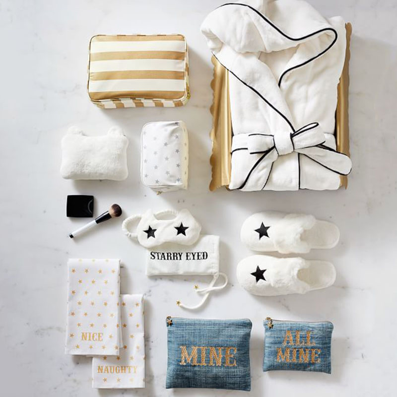 Laminated Cotton Cosmetic Toiletry Bag , Zipper Closure Travel Organizer Bag