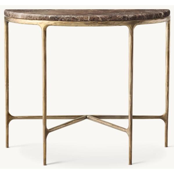 Bedroom Modern Console Table With Stainless Steel And Sintered Stone / Wood Top