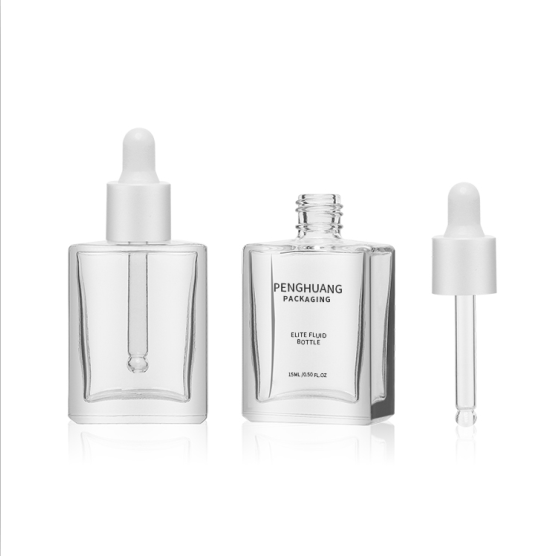 OEM 15ml Liquid Serum Glass Dropper Bottle Essence Oil Bottle Packaging