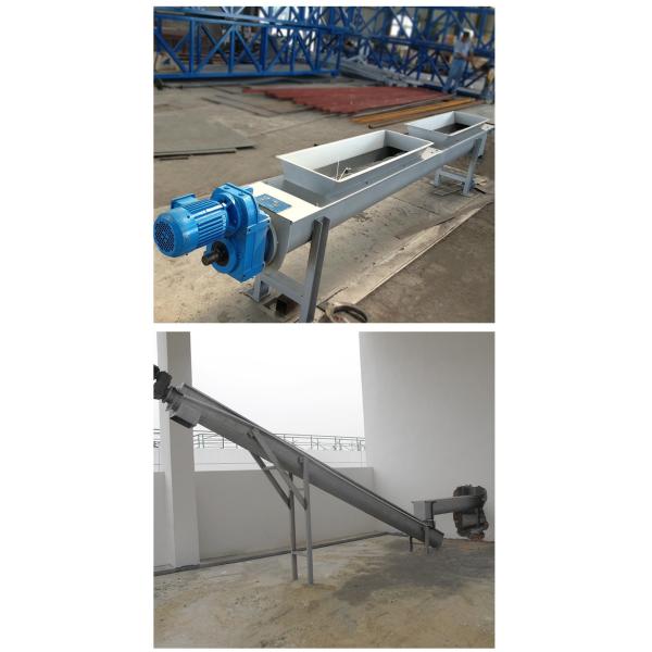 Horizontal Carbon Steel Sludge Shaftless Screw Conveyor Movable