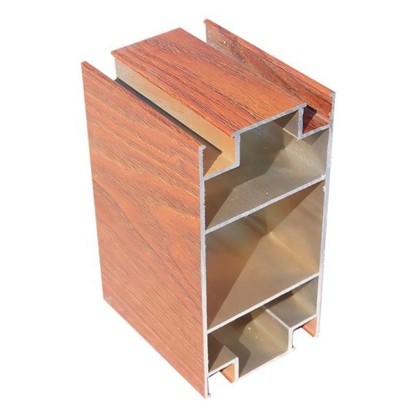 Environment Friendly Wood Grain Aluminum Extrusion  ISO9001 CE Certificated