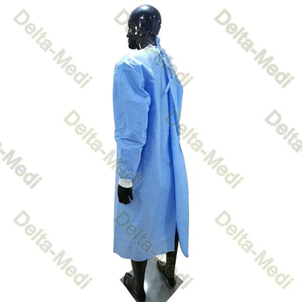 PP SMS SMMS SMMMS 20g To 80g Disposable Surgical Gown Integrated With Face Mask