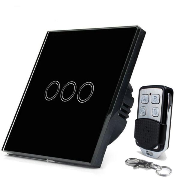 EU Standard Remote Control Touch Switch interruptor touch Wall Light Smart Switch,waterproof crystal glass switch