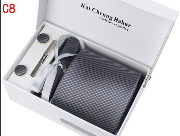 Necktie Boxes Set with Silk Woven Necktie