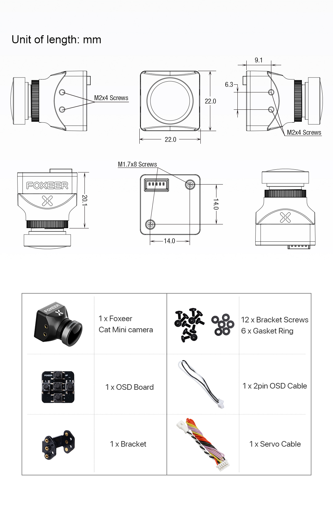 Wholesale Price Foxeer Mini 3 1200TVL 0.00001Lux StarLight FPV Camera M12 2.1mm Low Light Lens PAL/NTSC For RC Racing Drone