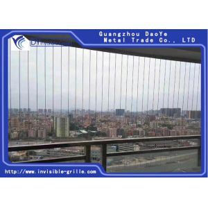 Security 2.0mm 316 Stainless Steel Wire Balcony Invisible Grille