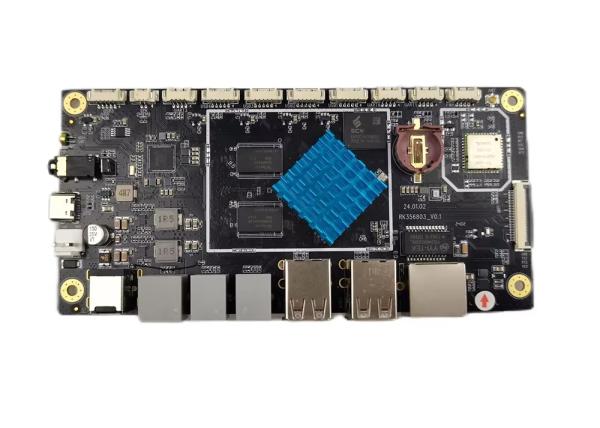 RK3568 Cuádruple núcleo Cortex-A55 placa base incrustada para el desarrollo de máquinas POS placa base P08