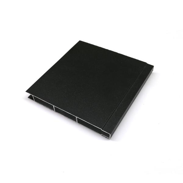 Black Powder Coated Anodized Aluminium Door Profiles For Roller Shutter Louver