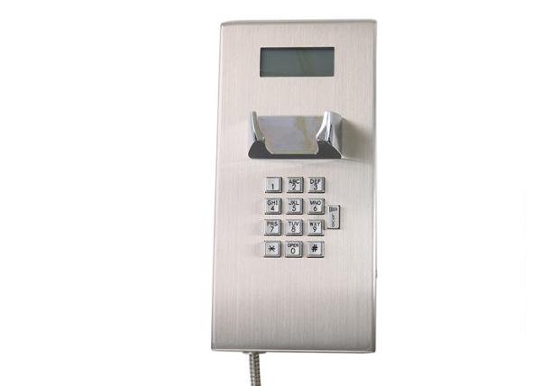 Telefone resistente do vândalo impermeável da emergência com LCD para a prisão