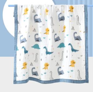 Os desenhos animados 100% de Gauze Fabric Baby Swaddle Blanket de 4 camadas do