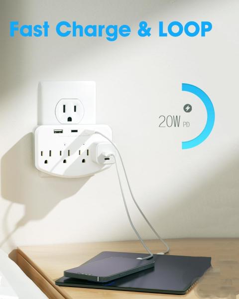 Miniature Wall Outlet Hidden Camera Wifi Charger Hidden Camera White