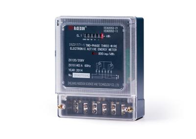 Short 10 40 A Double Phase Electric Meter 2 Phase Electric Meter