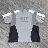 Couleur personnalisée Blocage Logo en relief Maillot de football T-shirt en coton Maillot de football Maillot de basket-ball