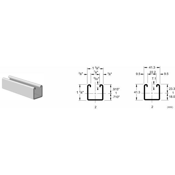канал распорки металла 41x41 алюминиевой c гальванизированный стойкой швеллерного сечения стальной