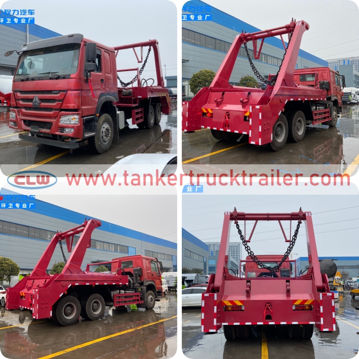 HOWO 6x4 12cbm Arm Roll Waste Collection Truck for Garbage Container Transport