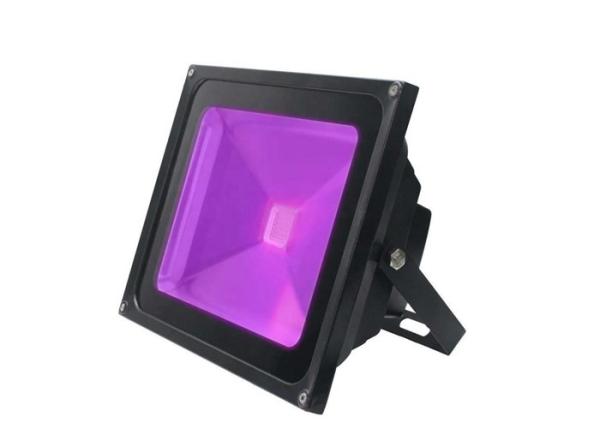 50W 395nm UV LED Flood Light Kills Virus , Die Casting Aluminum Black UV Light