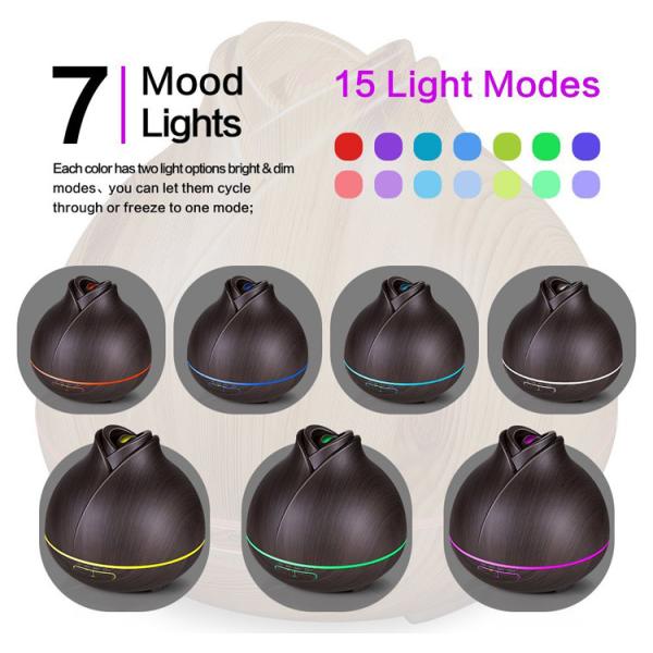 Cool Mist 400ml Wood Grain Ultrasonic Aroma Essential Oil Diffuser for Office Bedroom