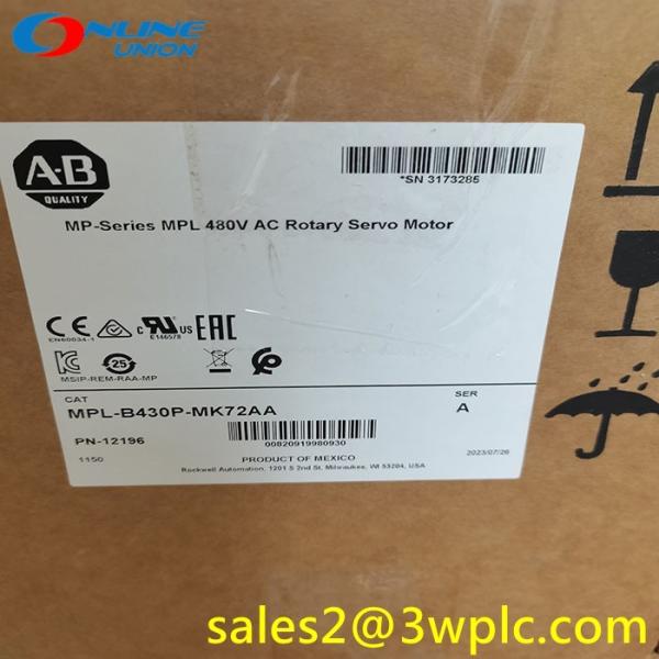 MPL-B430P-MK72AA 480V Allen Bradley MP Series MPL AC Rotary Servo Motor