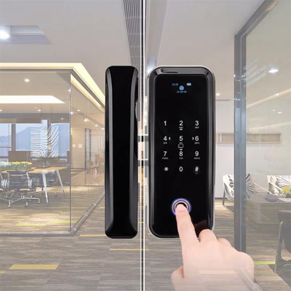 Замок WiFi замка раздвижной двери Wifi карты IC пароля SHUWEI электронный стеклянный