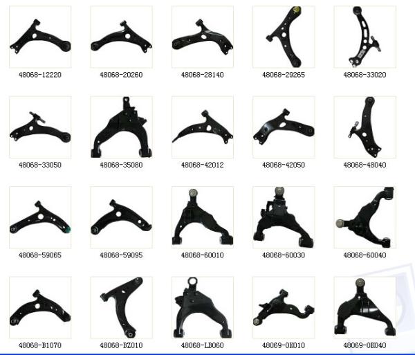 spare parts TOYOTA control arm low arm   suspension arm Toyota auto parts