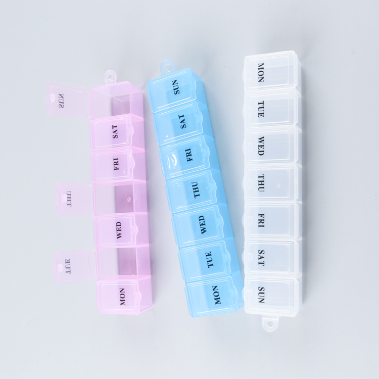 pill box Материал ПП организатора коробки таблетки 7 дней еженедельный легкий для того чтобы снести