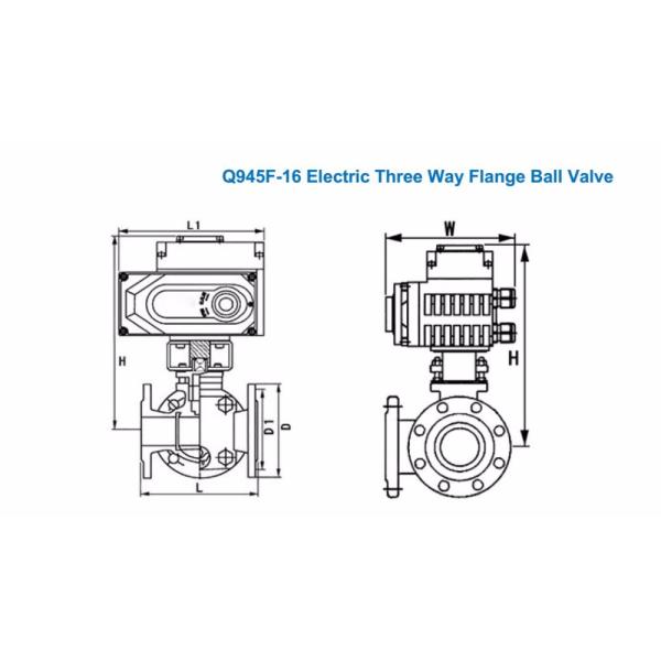Шариковый клапан электрического двигателя фланца 3 путей нержавеющей стали санитарный