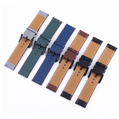 Watchband Samsung gear S3 Ticwatch Huawei Watch moto360 Genuine Leather Watch Straps Swearproof 18mm 20mm 22mm 24mm