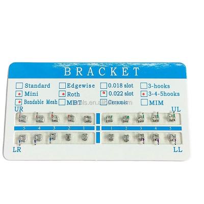 Aucune Norme de sécurité en acier inoxydable médical ALS DENTAL Orthodontique MIM Mesh Bracket Roth