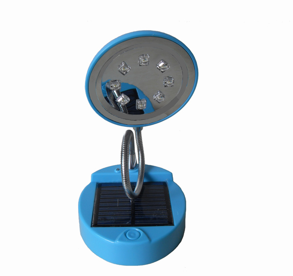 Energy saving green 100 * 92 * 260mm 80mAh / 5.5V 8LEDs solar powered led lamp
