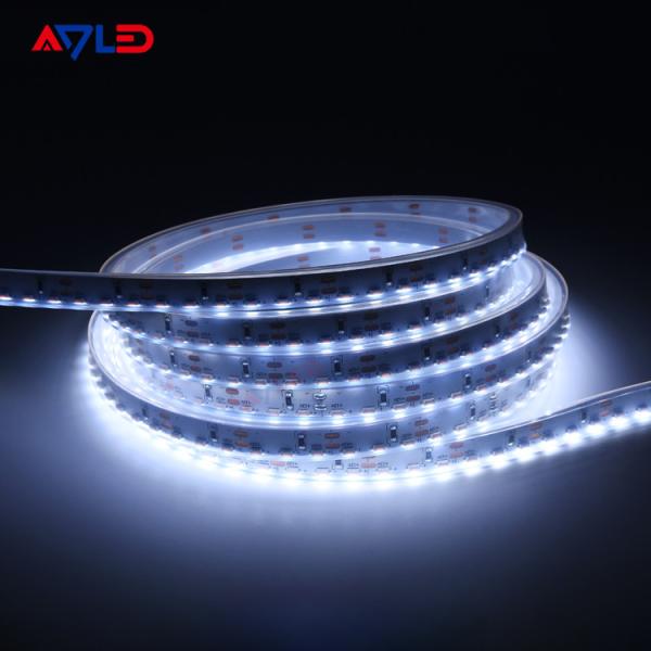 Luz branca pura exterior do diodo emissor de luz da opinião 120 lateral da tira 5M 12V 24V do diodo emissor de luz de IP20 IP67