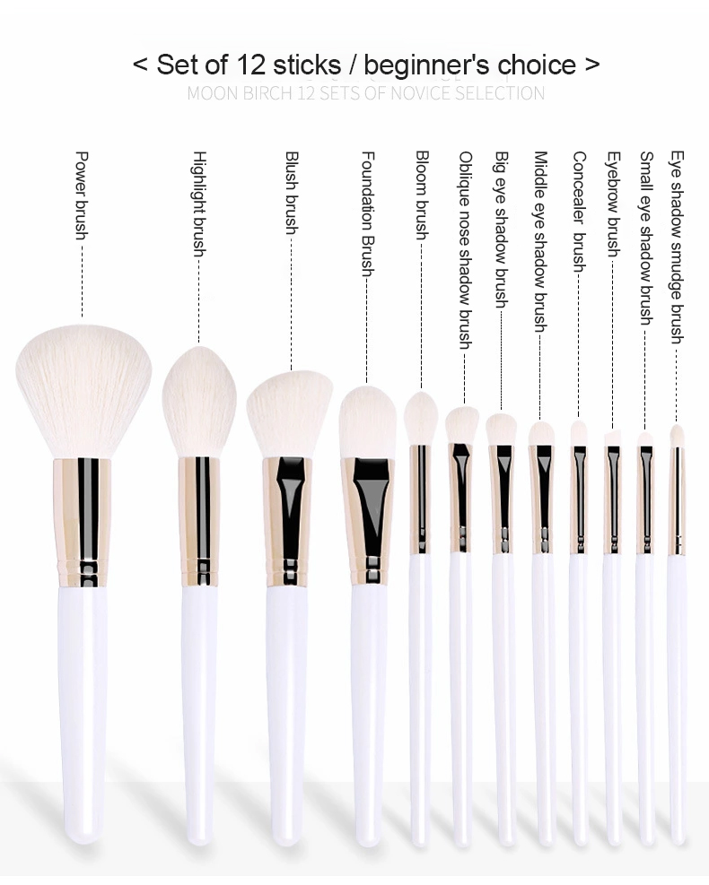 8 Pieces Travel Cruelty Free Makeup Brushes OEM / ODM 15X23X3cm Compact Size