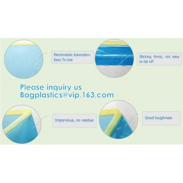 Pe Plastic Masking Film For Auto/Car/Boat Painting Plastic Masking Film For Car Painting Car Protective HDPE Film