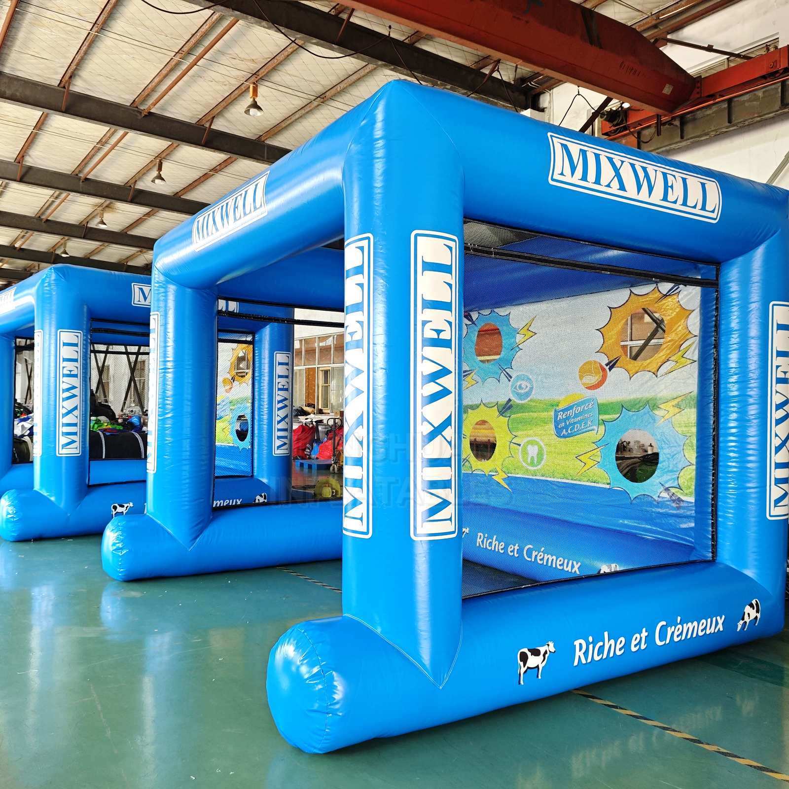 Commercial Inflatable Multi-Sport Target Goal with Mesh Panels Custom Printing and Reinforced Frame for Events and Team Games