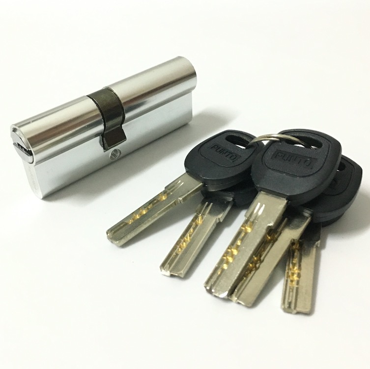 Double Open Aluminum Brass Cylinder 70mm Cylinder Lock For Door
