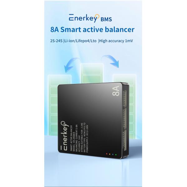 Enerkey 2S-24S 8A умный активный балансировщик 48v умный эквалайзер батареи для хранения энергии RV