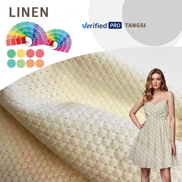 2025 Manufacturers' High Quality Waffle Knitted Fabrics 99%Cotton 1%Polyester Cheap Prices Popular for Women's Dress Clothing