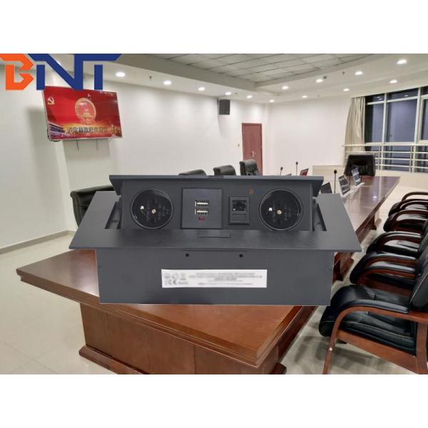 Available Customized Made As Required  Black Tabletop Pop Up Power Data Jack With 1.5m Power Cord