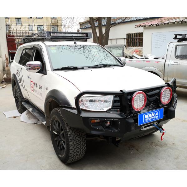 Black Winch Mitsubishi TRITON Bull Bar Front Steel 4x4 2006-2018