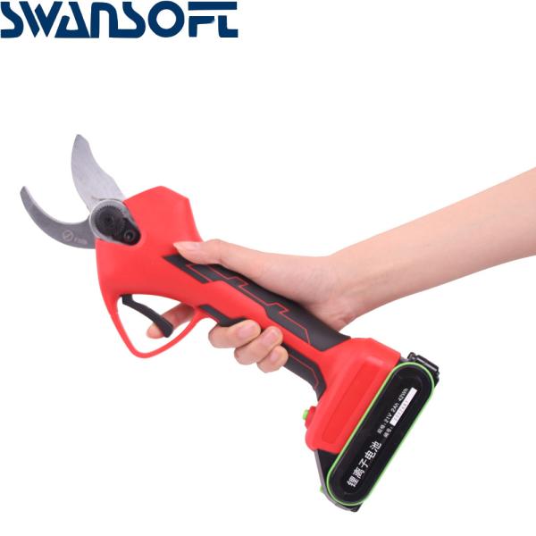 Swansoft 3.2CM Electric Pruning Scissors Shears with 21V 2.5Ah battery for vineyards and orchards