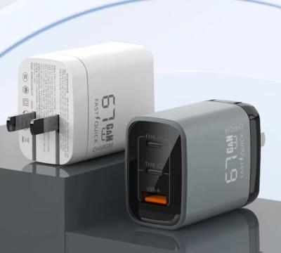 67W GaN USB Charger Super Fast Charging Type C Charger PD 3.0 USB C Adapter