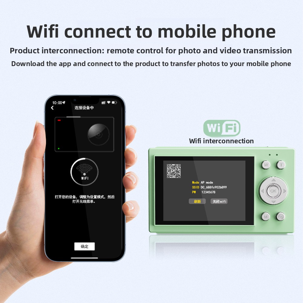 Carefully Selected Cross-border CCD Camera Retro Style for Students, 64.0million pixel 4K High-definition WiFi Digital Camera g