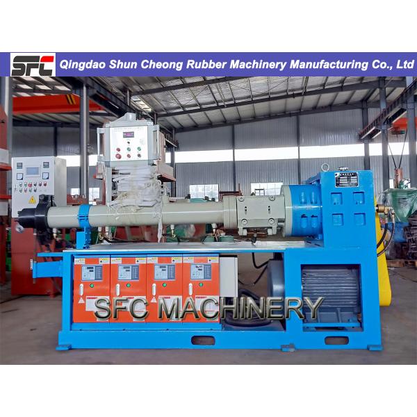 EPDM Rubber Extrusion Machine with 55kw Motor Power 20:1 L:D Ratio and Semiautomatic Operation Cold Feed Extruder