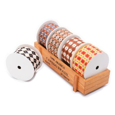 4cm multi Dots Polyester Jacquard Ribbon Trim colorido