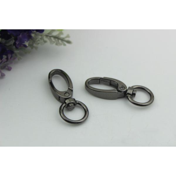 High quality custom nickel color 15 mm round shape eye bolt snap hooks for sling bags