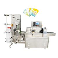220v Máquina de embalagem de toalhas úmidas Servo-driven Punching Labeling Wet Tissue