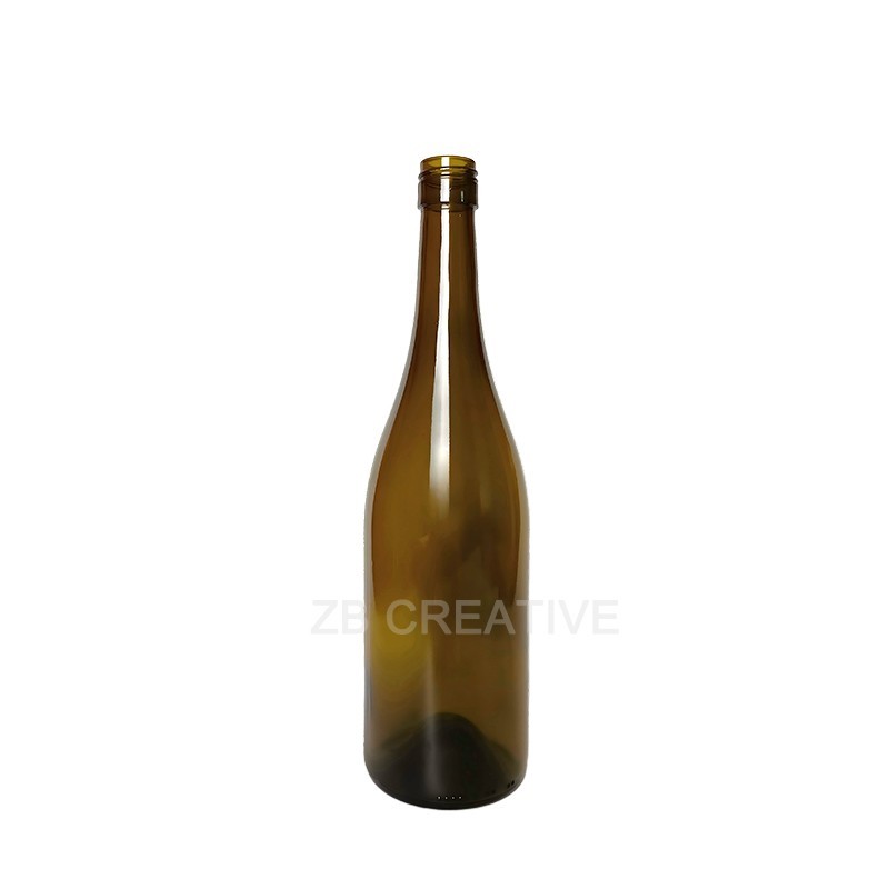 Antique Green Flint Eco Light Burgundy Glass Bottle Screw Cap 750ml 405g 2709S-7A